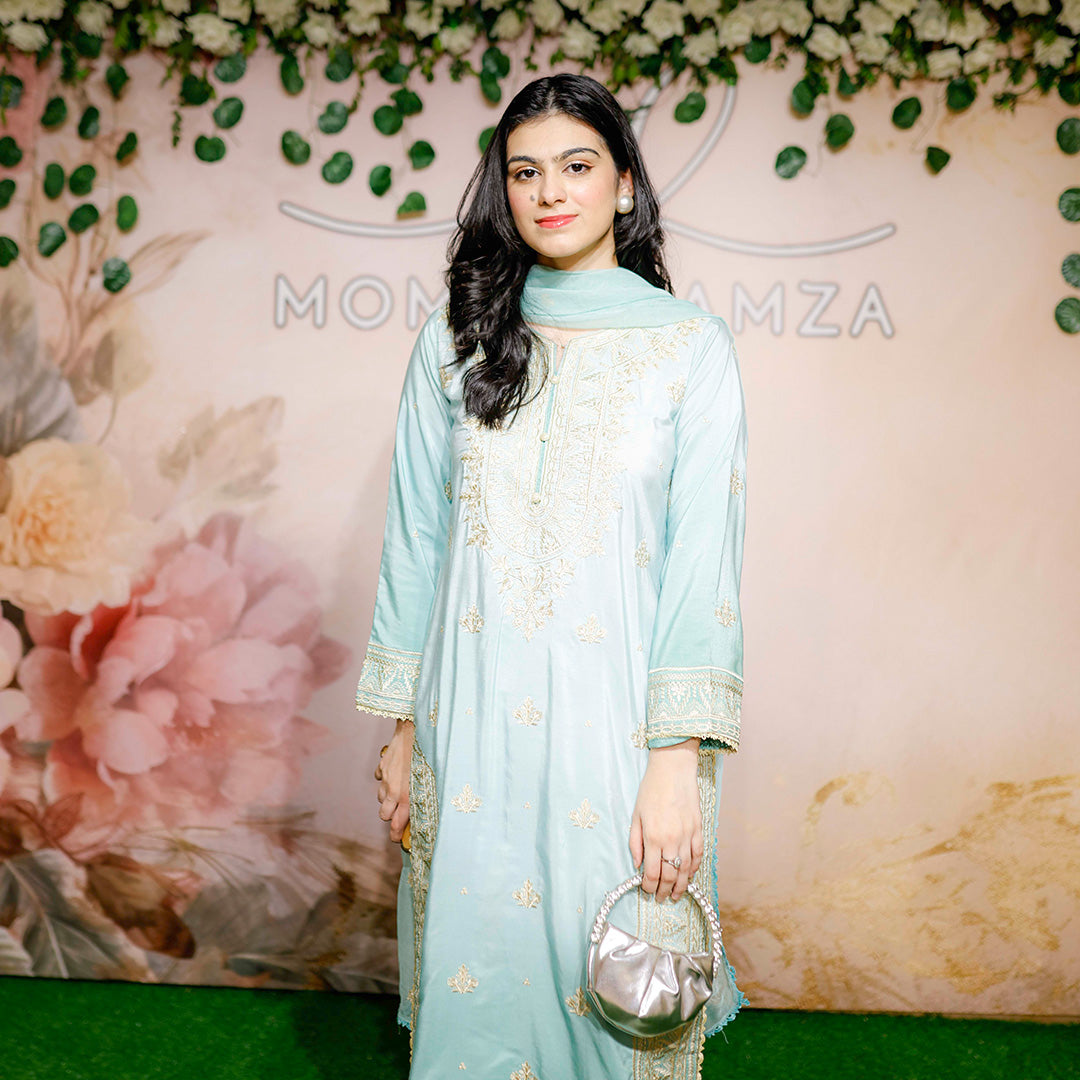 Cotton Net Shirt Cotton Pants Chiffon Dupata