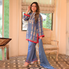 Our Hand Embroiderd and Crafted Embelishments is a work of Art in this Blue Shirt and Trouser of 2025.