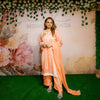 On Pure Silk With Aarhi Work Three Piece Stitched