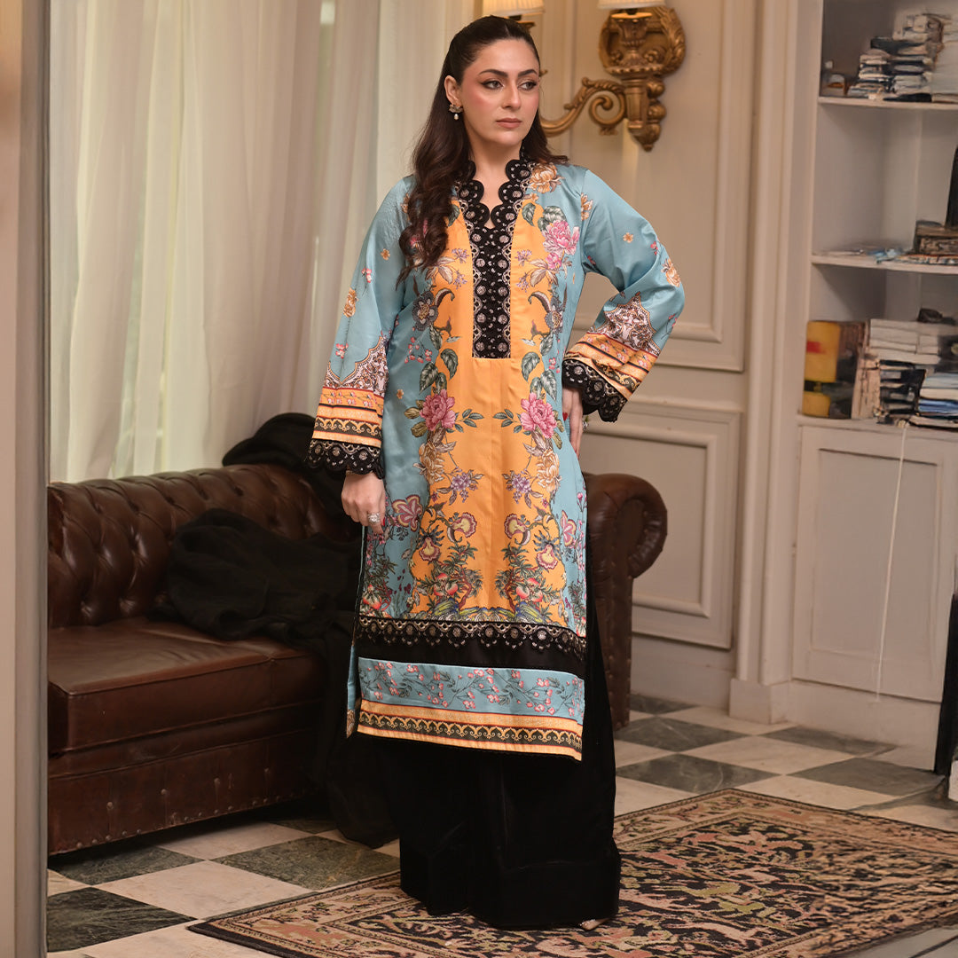 On pure silk with intricate laces paired with wide bottom silk pants and dupata