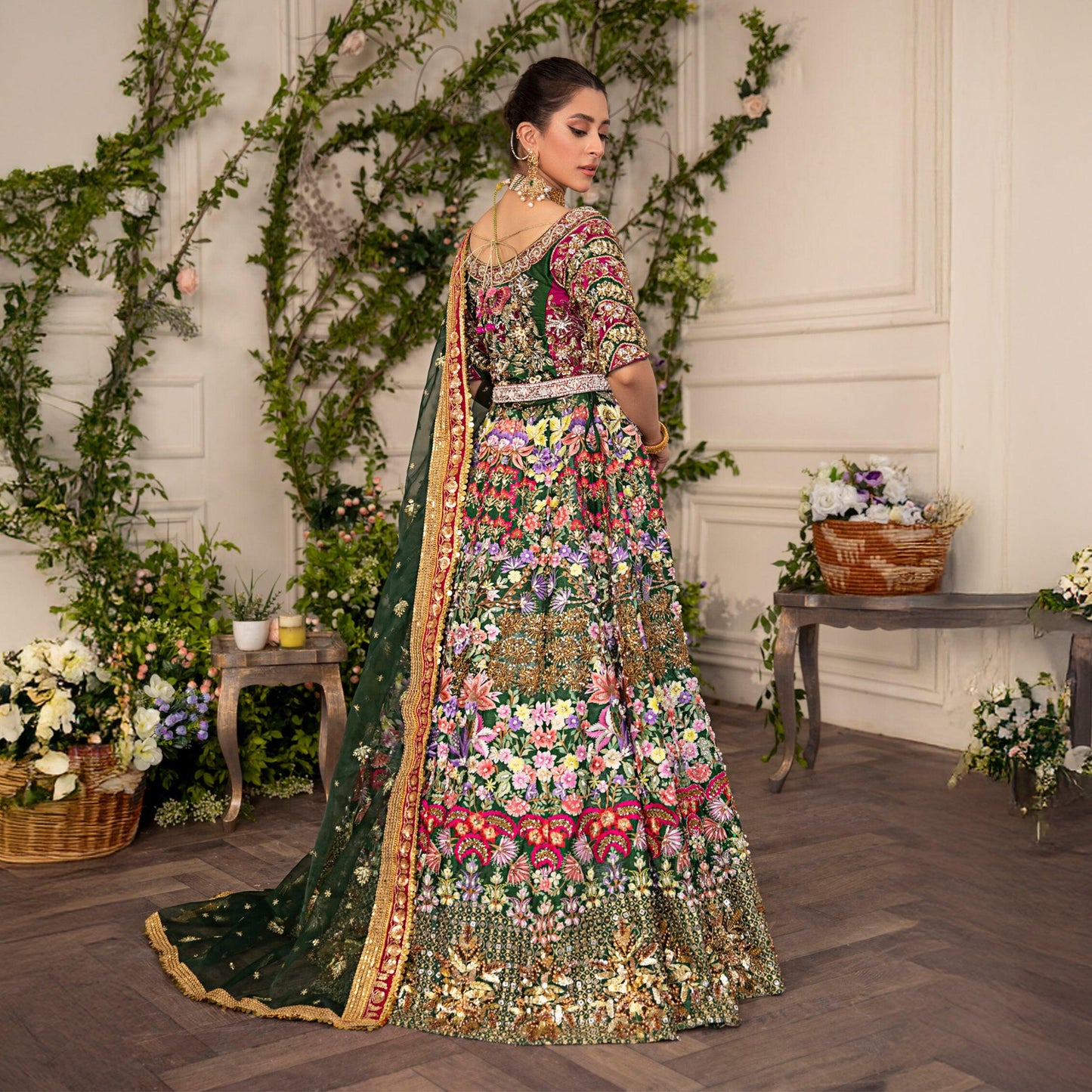 Heavy Embroidery Lehenga (03 Pcs)