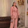 Three piece stitched coat pants and inner with hand embroidery and embellishment